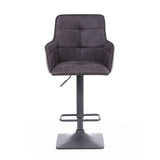 Orion Dark Grey Fabric Bar Stool, 2 Pack