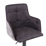 Orion Dark Grey Fabric Bar Stool, 2 Pack