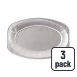 Oval Aluminium 33cm Serving Platters   3 per pack