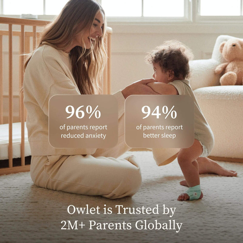 Owlet Dream Duo baby monitoring system in mint - British product
