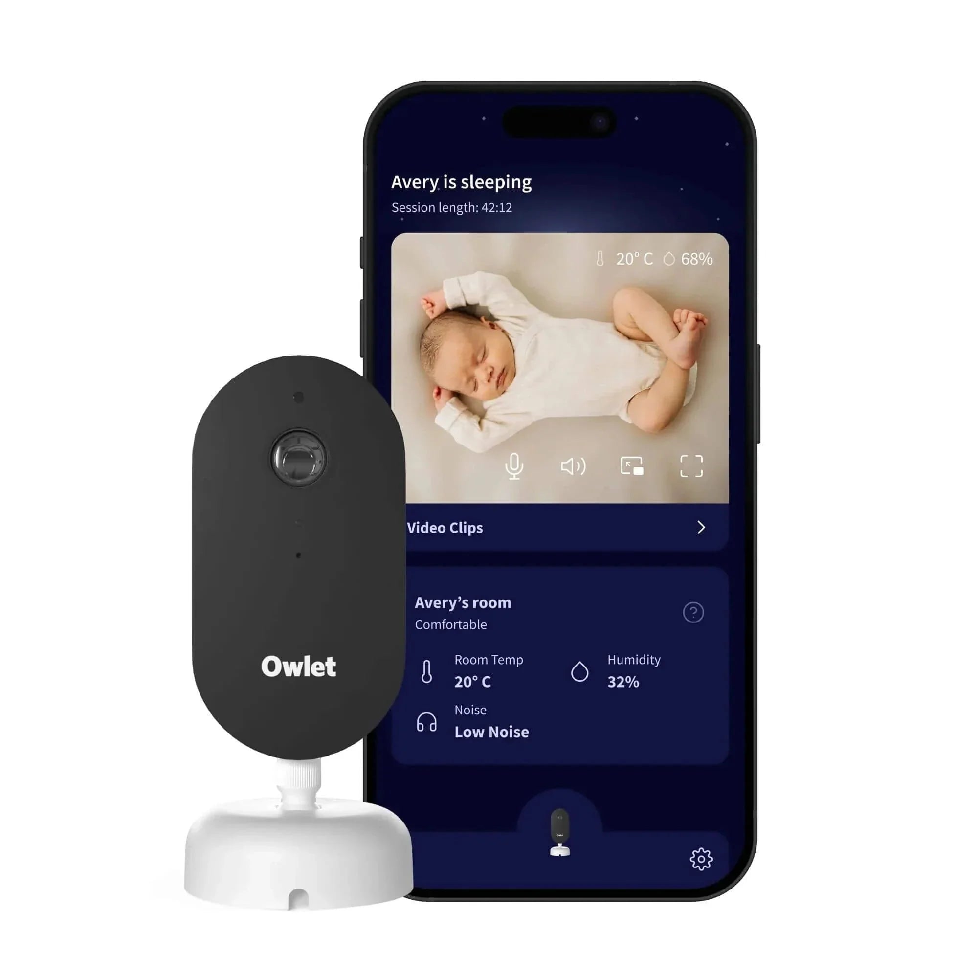 Owlet Dream Sight video baby monitor, imported from the UK