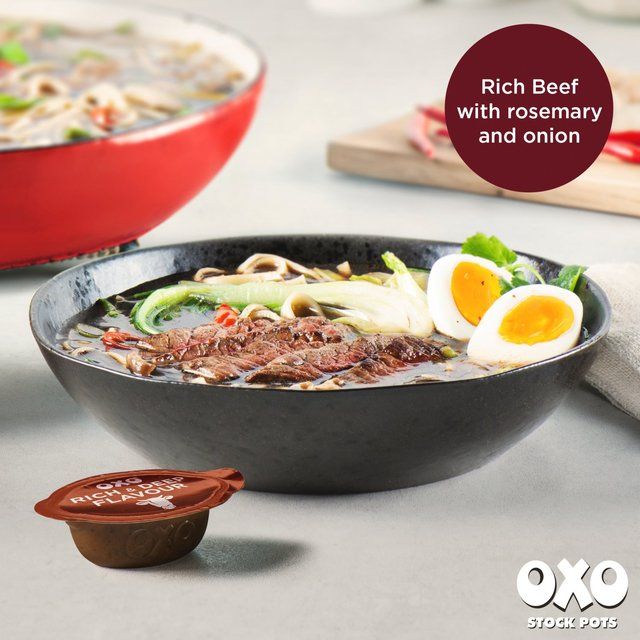 Oxo Stock Pots Rich Beef with Rosemary &amp;amp; Onion   4 x 20g