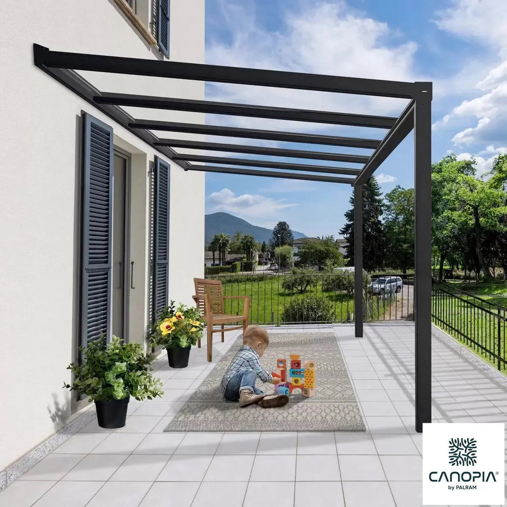 Palram Canopia Stockholm 11 láb 2" x 12 láb 2" (3.4 x 3.7 m) alumínium teraszburkolat