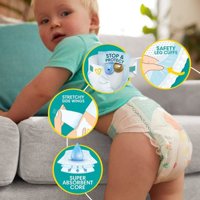 Pampers Baby-Dry Nappies Size 5 (11-16kg) Jumbo+ Pack   72 per pack