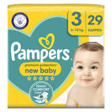Pampers New Baby Size 3, 29 Newborn Nappies, 6kg-10kg, Carry Pack