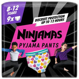 Pampers Ninjamas Pyjama Pants Girls 9 Pyjama Pants 8-12 Years 27-43kg   9 per pack