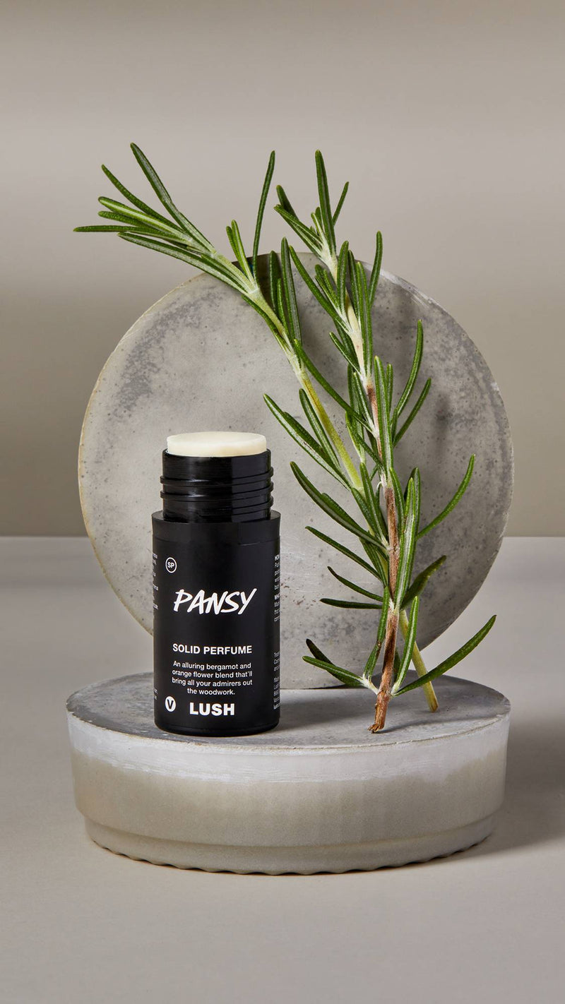 Lush Pansy solid perfume fragrance (British brand)