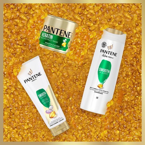 Pantene Pro-V Smooth &amp;amp; Sleek Shampoo,Dull &amp;amp; Frizzy Hair 90ml