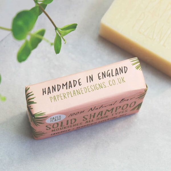 Paper Plane Solid Shampoo Bar Lavender and Geranium 95g