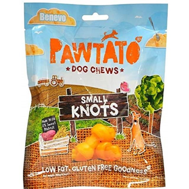 Pawtato Small Knots Vegan Vegan Dog Treats   150g