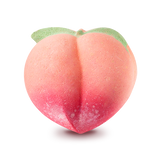 Peachy bath bomb with peach juice and grapefruit oil (British brand)