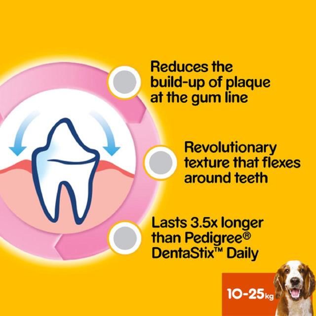 Pedigree Dentastix Advanced Medium Dog Treat Chicken Dental Chew   80g