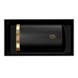 El Casco pencil pot black lacquer 23ct gold, imported from the UK