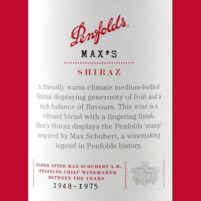Penfolds Max's Shiraz   75cl