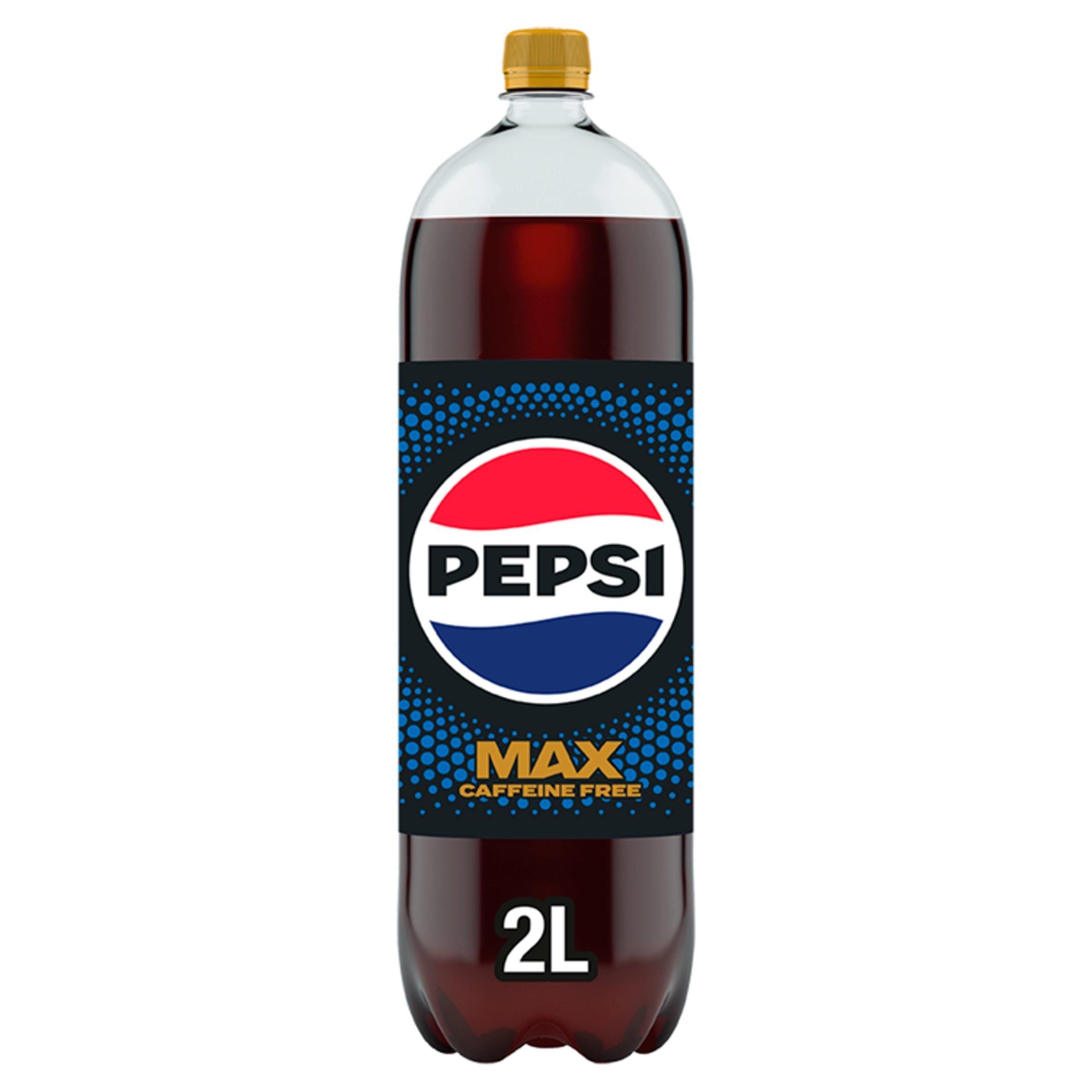 Pepsi Max Ingen Koffein Ingen Sukker Cola Flaske 2L