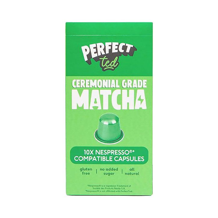 Perfekte Ted Matcha grønn te pulver Pods x10