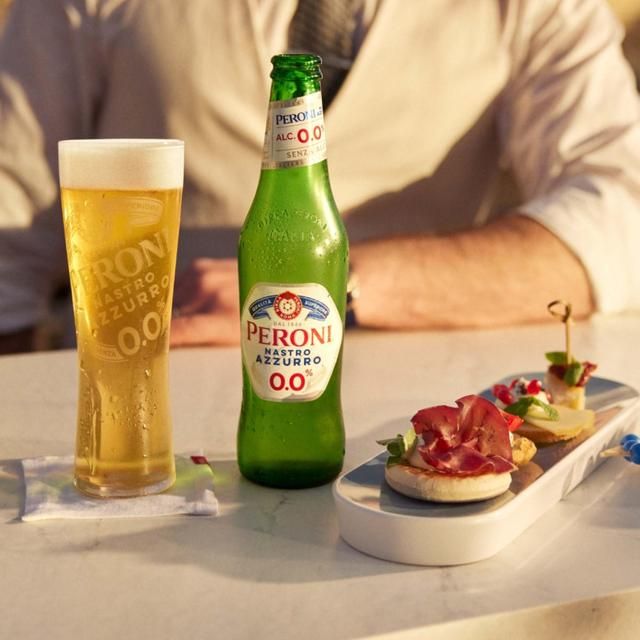 Peroni Nastro Azzurro 0% Alcohol Free Beer Lager Bottles   12 x 330ml