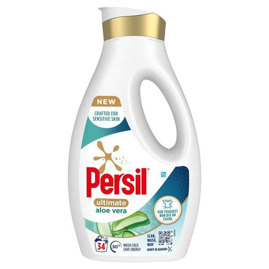 Persil Ultimate Non Bio Aloe Vera Sensitive Laundry Detergent 34 Washes   918ml
