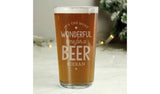 Personalised Message Beer Pint Glass