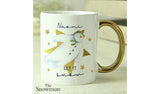 Personlig melding Let It Snow Gold Handed Mug