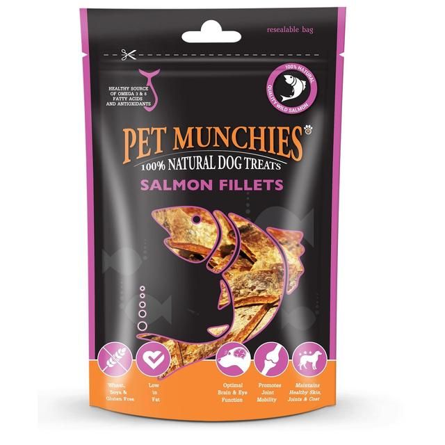 Pet Munchies 100%-ban természetes lazacfilé kutyacsemege 90g