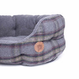 Petface Grey Tweed Oval מיטת חיות מחמד בינונית