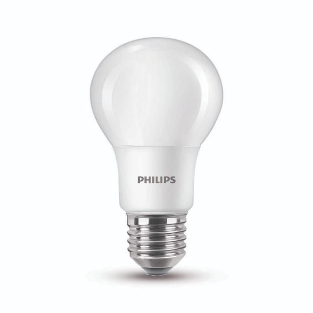 נורה Philips LED Classic Frosted 60W A60 E27 לבן חם 2 לחבילה