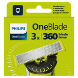 Philips OneBlade 360 ​​erstatningsblad for ansikt, 3 stk