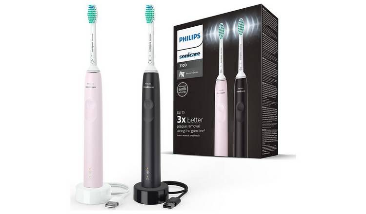 Philips Sonicare 3100 elektrisk tannbørste 2-pakning - HX3675/15