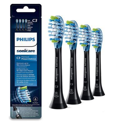 Philips Sonicare Premium Plaque Defense BrushSync-aktiverte erstatningsbørstehoder - 4pk svart HX9044/33