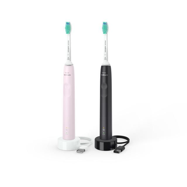 Philips Sonicare Series 3100 dual pack Sugar Rose & Black 2 per pakke
