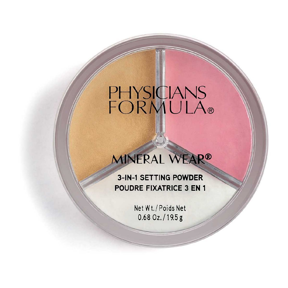 Physicians Formula Mineral Wear 3 az 1-ben fixáló púderkészlet/Bright/Bake 19.5g