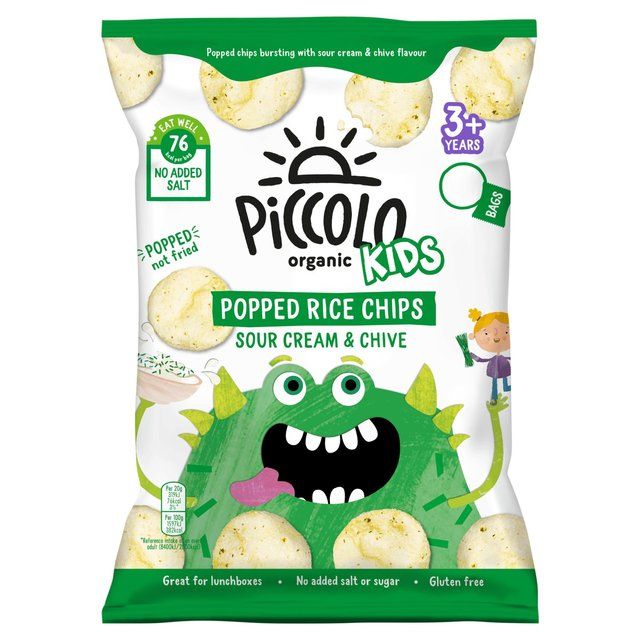 Piccolo Kids Popped Chips Sour Cream & Chive Multipack   4 x 20g