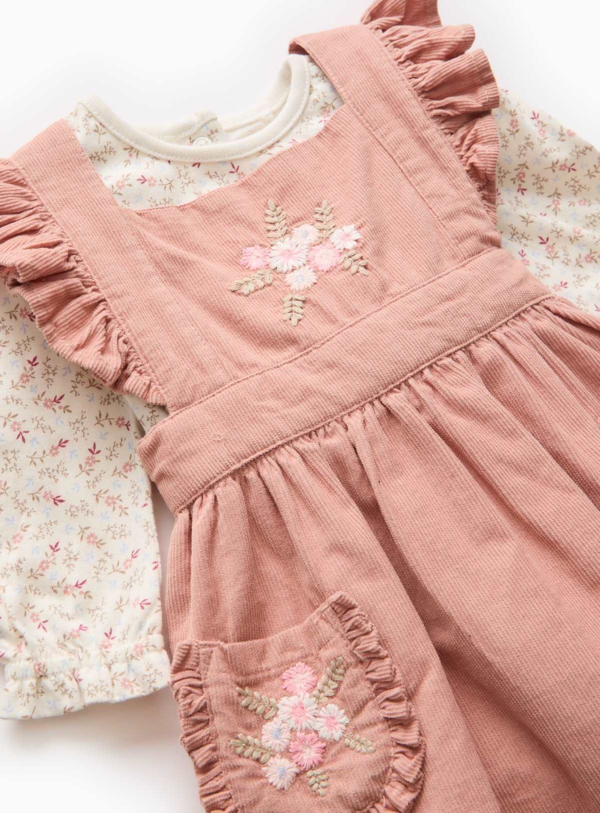 Pink Vintage Dress with Bodysuit &amp;amp; Tights 18-24 months