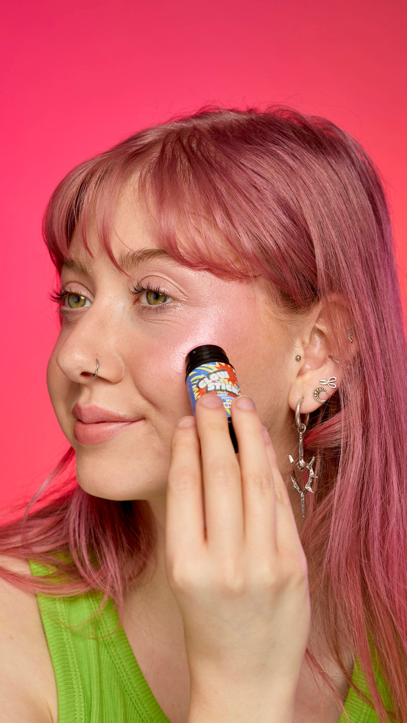 Lush Pink Glow Stick highlighter in sheer baby pink, UK version