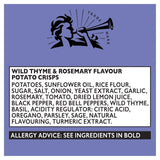 Pipers Atlas Mountains Wild Thyme &amp;amp; Rosemary Sharing Bag Crisps   150g