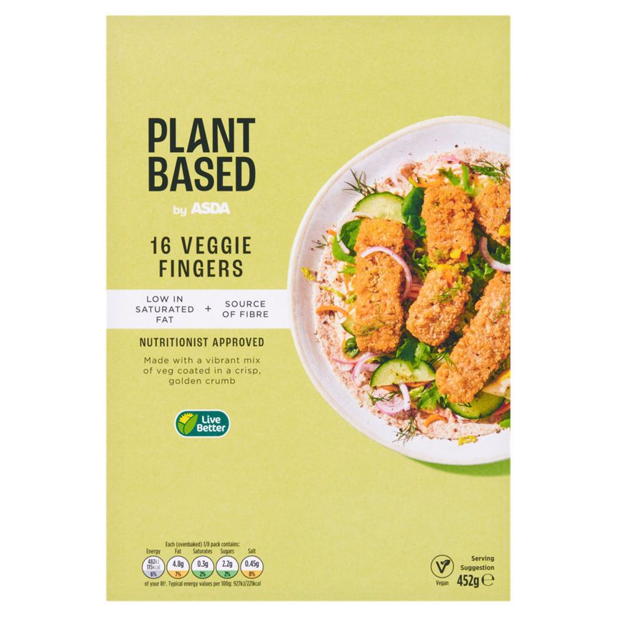Plantebasert av ASDA 16 Veggie Fingers