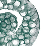 DB Ceramic medium teal plate with bubble glaze, UK version