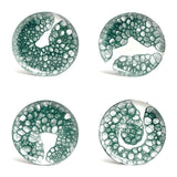 DB Ceramic medium teal plate with bubble glaze, UK version
