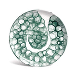 DB Ceramic medium teal plate with bubble glaze, UK version