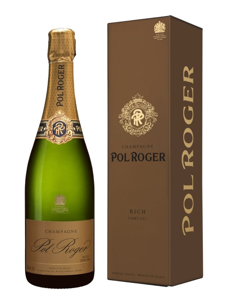 Pol Roger Rich Champagne gift box 75cl, imported from the UK