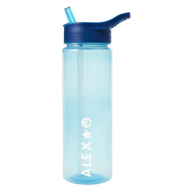 Polar Gear אישית AZ מדבקה בקבוק מים עם קש 600 מ"ל חיל הים