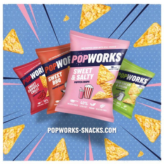 PopWorks Sweet Chipotle Chilli Popped Crisps Sharing Bag   85g