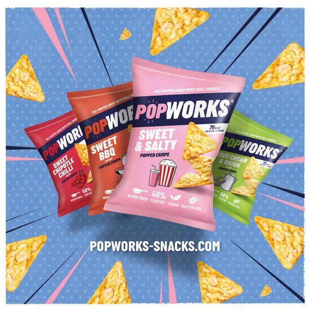 Popworks Sweet &amp;amp; Salty Multipack Popped Crisps   5 per pack