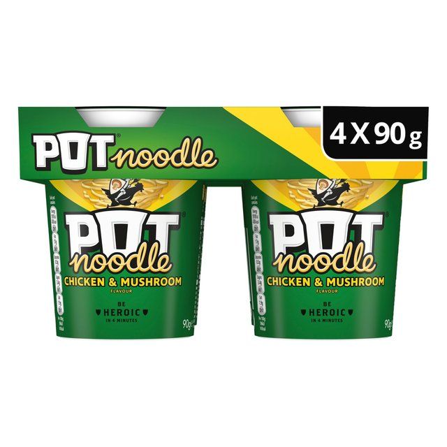 Pot Noodle 4 Pack Chicken &amp;amp; Mushroom   360g
