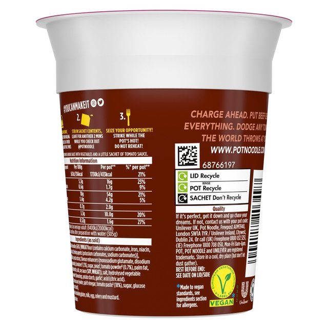 Pot Noodle Beef &amp;amp; Tomato   90g