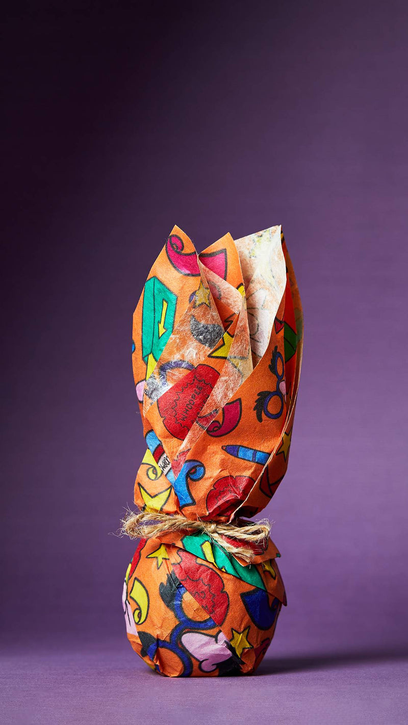 Lush Practical Joker lokta gift wrap 35cm x 35cm, UK version