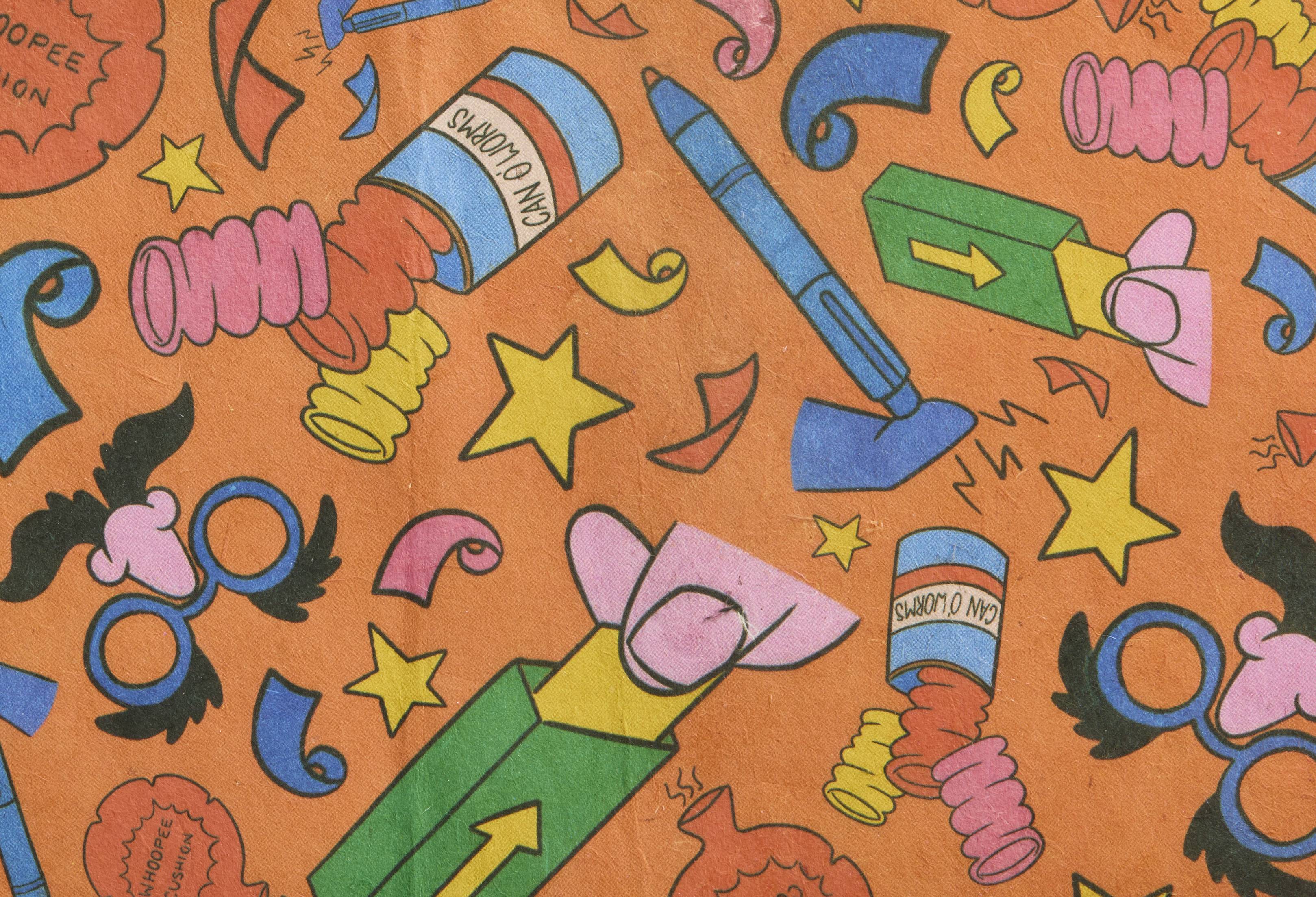 Lush Practical Joker lokta gift wrap 35cm x 35cm, UK version
