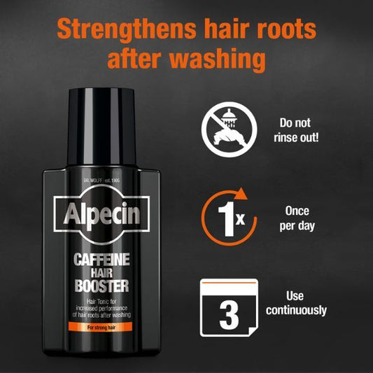 Alpecin Black Mens Shampoo and Caffeine Hair Booster Set GOODS Superdrug   