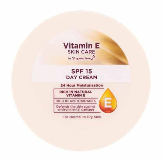 Superdrug Vitamin E SPF 15 Moisturising Day Cream 100ml GOODS Superdrug   